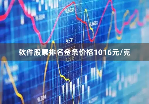 软件股票排名金条价格1016元/克