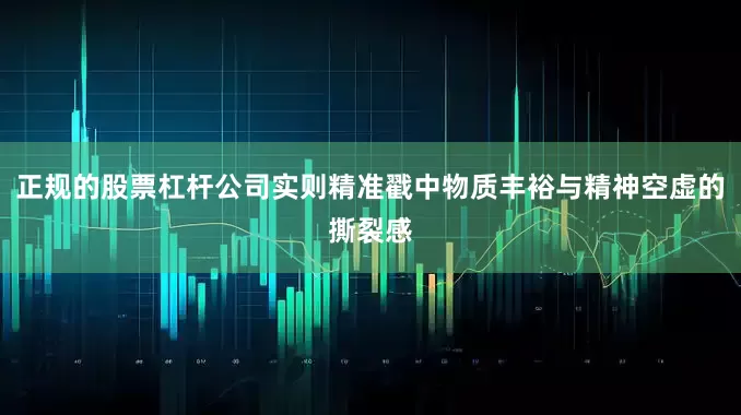 正规的股票杠杆公司实则精准戳中物质丰裕与精神空虚的撕裂感
